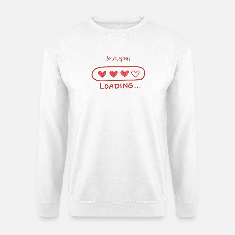 Herz-Loading Liebe - Unisex Pullover - Weiß