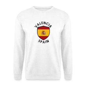 Valencia Spain Shield Pattern - Unisex Sweatshirt - white - Front