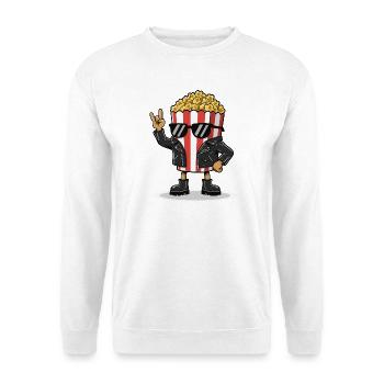 Costumes de popcorn Carnaval Musique rock rétro - Sweat-shirt Unisexe - blanc - Devant