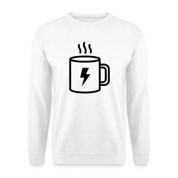 Coffee Cup Flash Energy - Sweat-shirt Unisexe - blanc - Devant