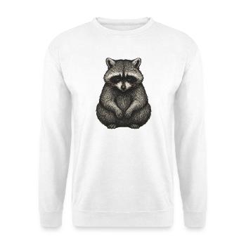 Shadow Raccoon Illustration - Unisex Sweatshirt - white - Front