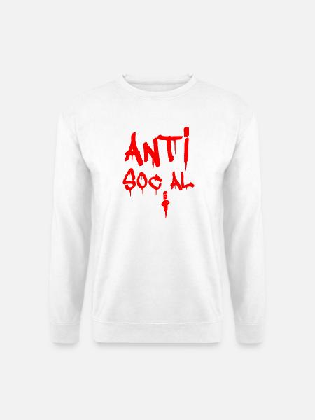 ANTISOZIAL! - Unisex Pullover - Weiß