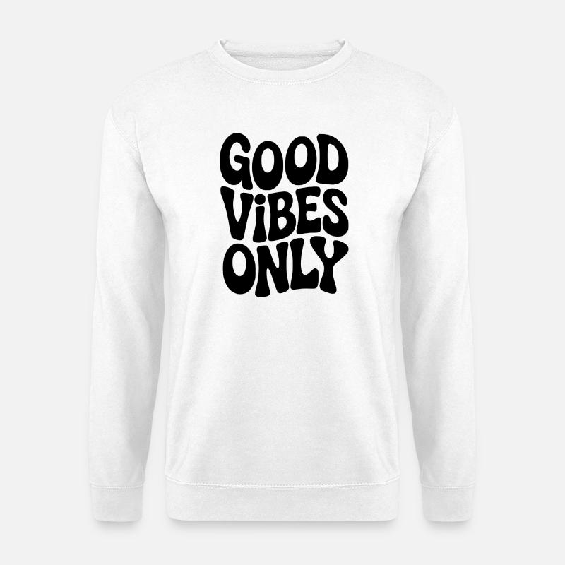 Vibing typography in black - Unisex Sweatshirt - white