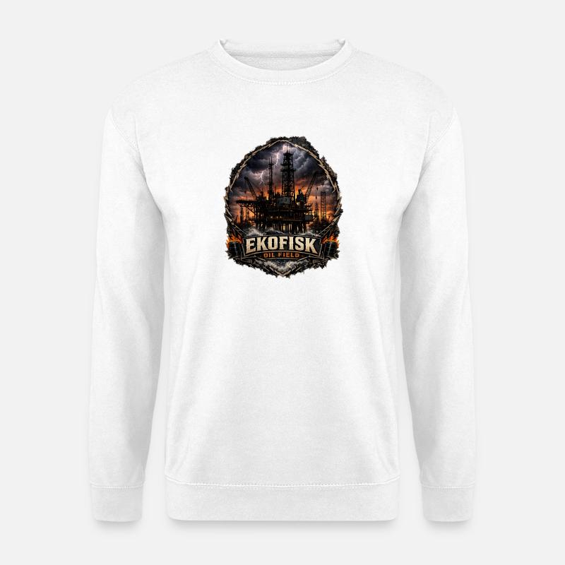 Ecofisk-Ölfeld-Sturm-Design - Unisex Pullover - Weiß