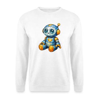Robot Motif Stained Glass Window Look Cartoon - Unisex Sweatshirt - white - Front