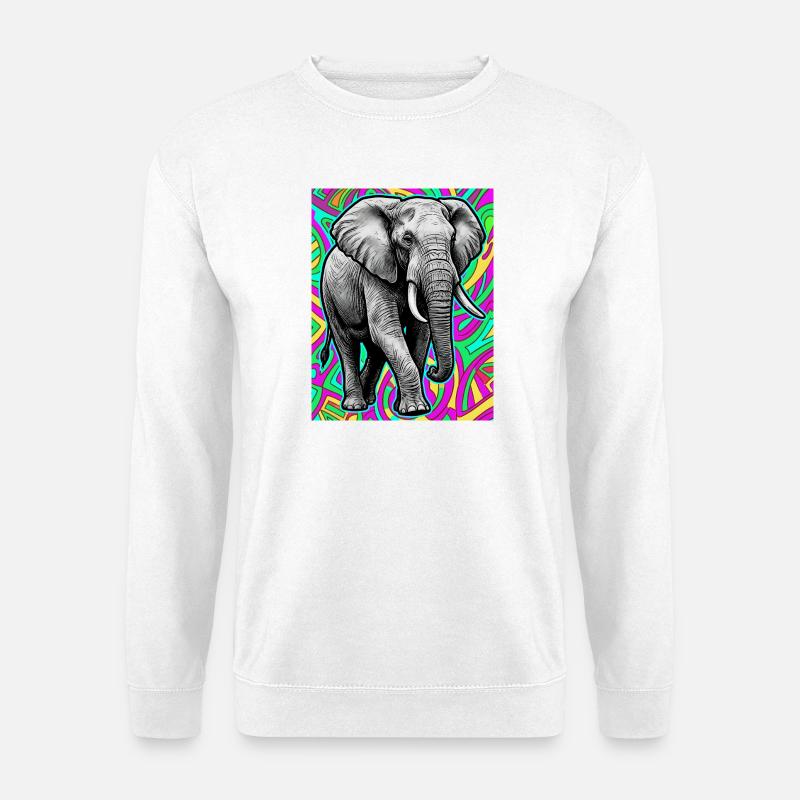 Elefant - Unisex Pullover - Weiß