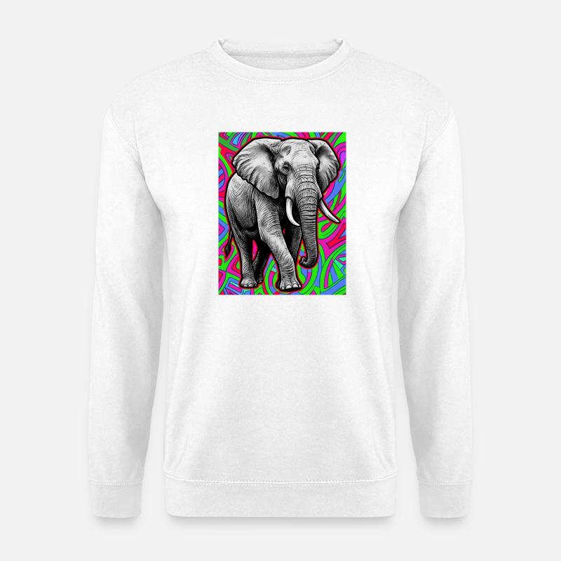 Elefant - Unisex Pullover - Weiß