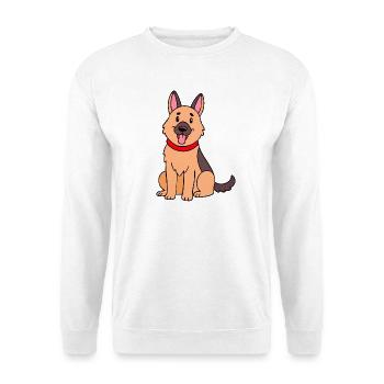 Berger allemand mignon (bande dessinée) - Sweat-shirt Unisexe - blanc - Devant