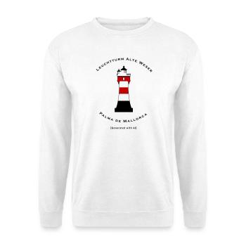 Leuchtturm Roter Sand - Nordsee Ostsee AI KI   - Unisex Pullover - Weiß - Vorne