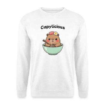 Capybara Ramen T-Shirt – Kawaii Japanese Food - Unisex Pullover - Weiß - Vorne