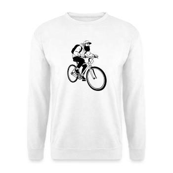 Hipster moto - Sweat-shirt Unisexe - blanc - Devant