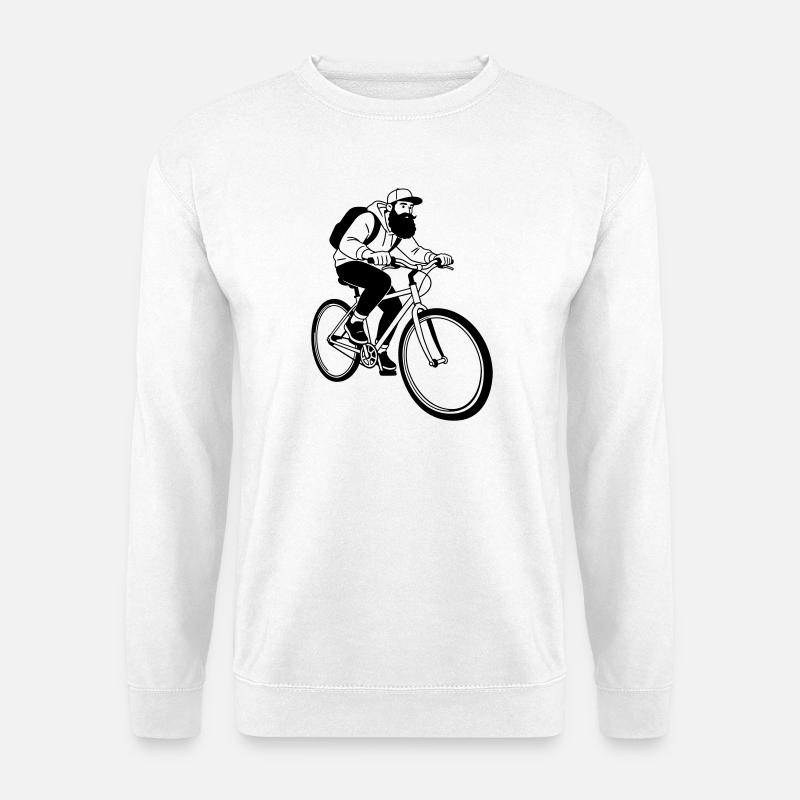 Fahrrad-Hipster - Unisex Pullover - Weiß