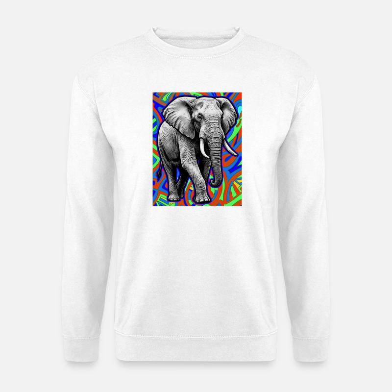 Elefant - Unisex Pullover - Weiß