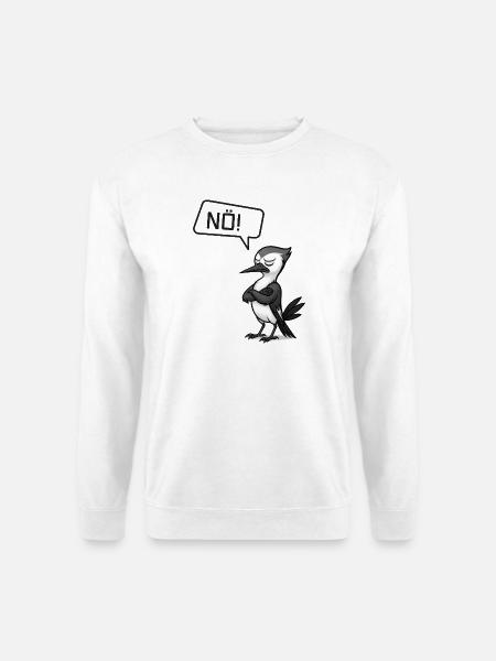 Nö! Specht – Sturer Vogel macht Pause - Unisex Pullover - Weiß