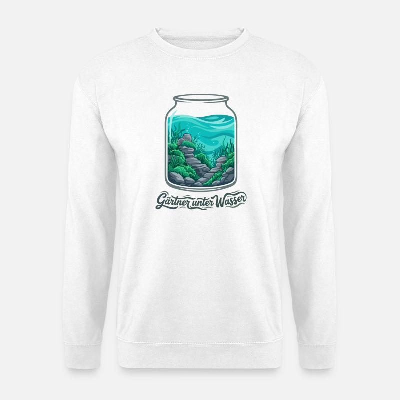 Aquascaping Aquarium Garten Kunst - Unisex Pullover - Weiß