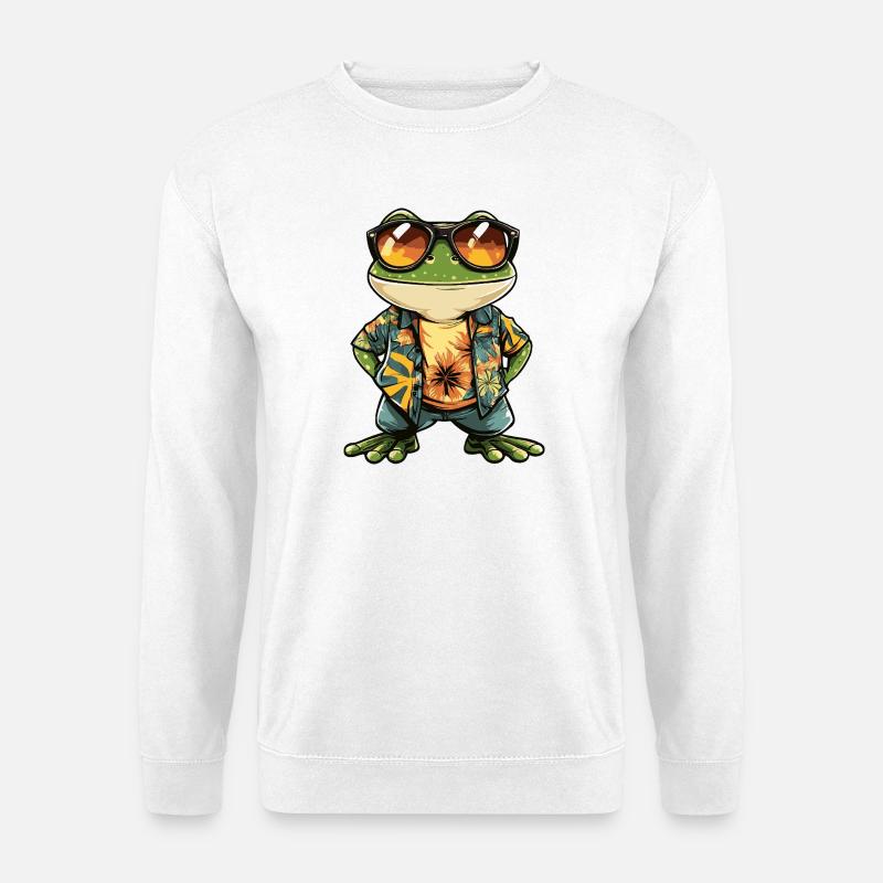 Frog Comic Holiday - Unisex Sweatshirt - white