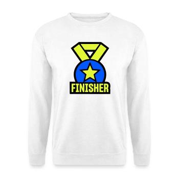 Stolzer Finisher Medaille Stern - Unisex Pullover - Weiß - Vorne