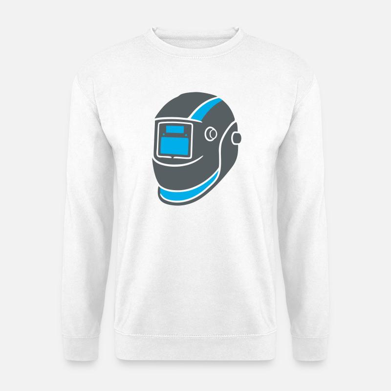 Welding Helmet Mask Metal Construction - Unisex Sweatshirt - white