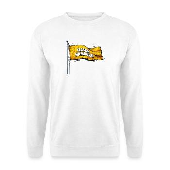 Hafen Hamburg Gelbe Flagge - Unisex Pullover - Weiß - Vorne