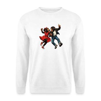 Dancing Monkeys Rockabilly 50s Rock'n'Roll Style - Unisex Sweatshirt - white - Front