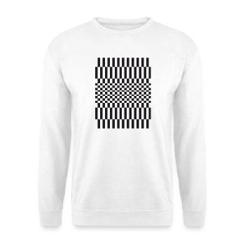 Geometric chessboard Grid Pattern - Unisex Sweatshirt - white - Front