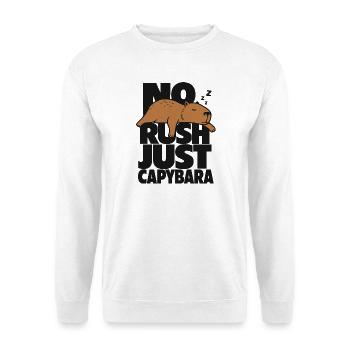 No Rush Just Capybara - Unisex Sweatshirt - white - Front