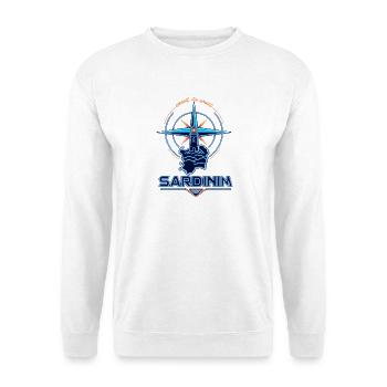 Neon lighthouse compass Sardinia travel badge - Unisex Pullover - Weiß - Vorne