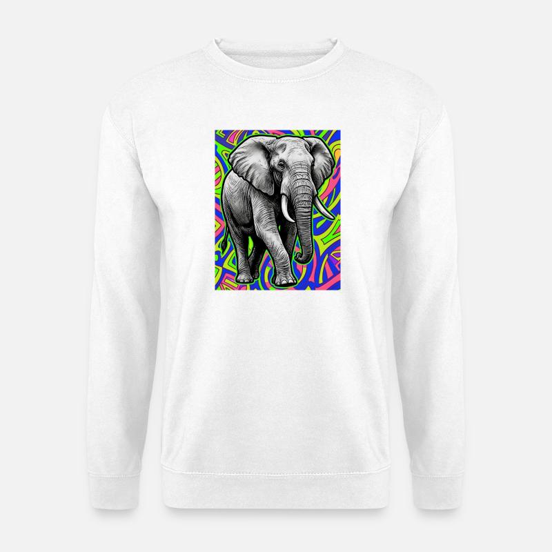 Elefant - Unisex Pullover - Weiß