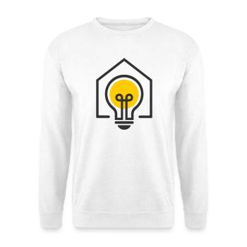Elektriker Haus Glühbirne Motiv - Unisex Pullover - Weiß - Vorne