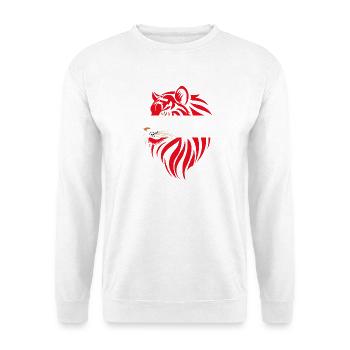 Österreich - Österreich - Tiger-Flaggen - Unisex Pullover - Weiß - Vorne - Alina (178cm) & Michal (187cm)