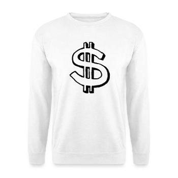 Dollar Sign – Illustration - Unisex Sweatshirt - white - Front