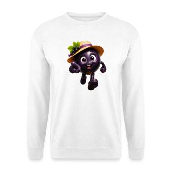 groseille - Sweat-shirt Unisexe - blanc - Devant