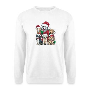 Santa Paws Crew Funny Dog Xmas Design - Unisex Sweatshirt - white - Front