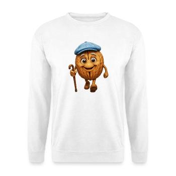 Walnut goes for a walk - Unisex Sweatshirt - white - Front