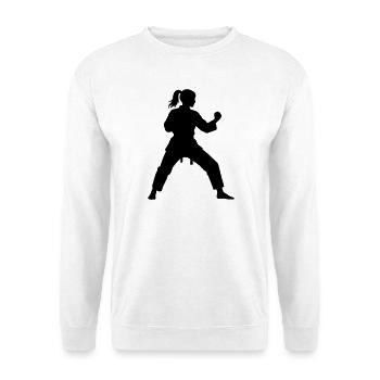 karate_woman - Sweat-shirt Unisexe - blanc - Devant