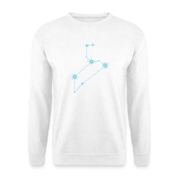 Constellation de l’étoile du Lion Signe du zodiaque bleu pastel - Sweat-shirt Unisexe - blanc - Devant