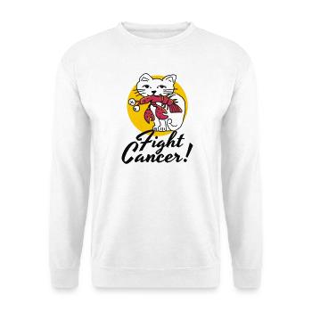 Katze kämpft gegen Krebs - Unisex Pullover - Weiß - Vorne