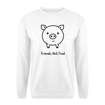 Friends Not Food Pork Vegan Minimalist - Unisex Sweatshirt - white - Front