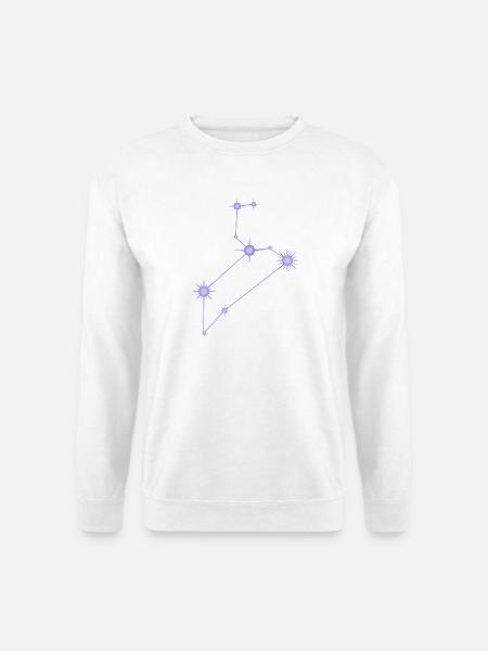 Löwestern Sternbild Tierkreiszeichen Lila - Unisex Pullover - Weiß