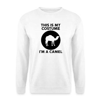 Kamel Kostüm Humor - Unisex Pullover - Weiß - Vorne - Alina (178cm) & Michal (187cm)