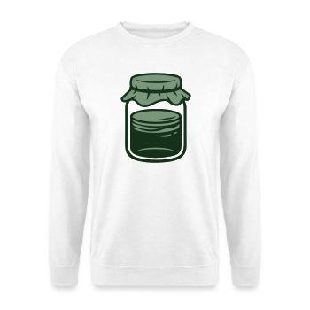 Einmachglas Vorratsglas Icon - Unisex Pullover - Weiß - Vorne - Alina (178cm) & Michal (187cm)