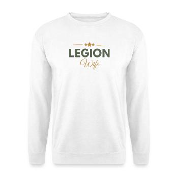 Legion-Ehefrau - Unisex Pullover - Weiß - Vorne - Alina (178cm) & Michal (187cm)