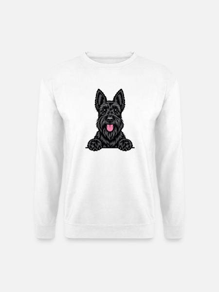 Scottish Terrier - Unisex Pullover - Weiß