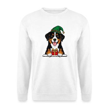 Weihnachten Appenzeller Sennenhund - Unisex Pullover - Weiß - Vorne - Alina (178cm) & Michal (187cm)