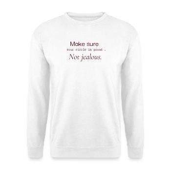 Nicht-eifersüchtiger Kreisstolz - Unisex Pullover - Weiß - Vorne - Alina (178cm) & Michal (187cm)