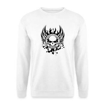 Rock Clothes - Skull - Unisex Pullover - Weiß - Vorne