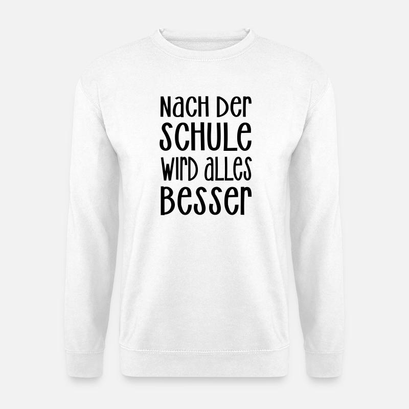nach der Schule - Unisex Pullover - Weiß