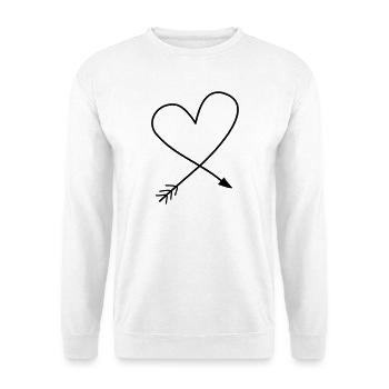 Flèche du cœur pour tous ceux qui cherchent un peu d’amour - Sweat-shirt Unisexe - blanc - Devant