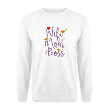 Frau Mutter Chef - Unisex Pullover - Weiß - Vorne