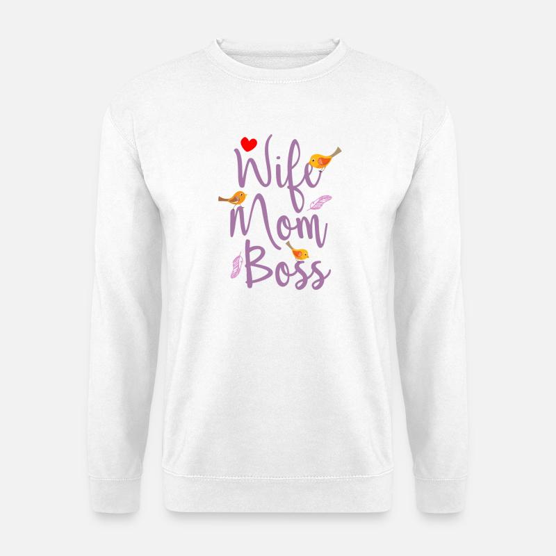 Frau Mutter Chef - Unisex Pullover - Weiß